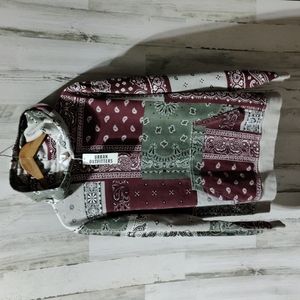 Urban Outfitters BDG Paisley Pattern Pullover Hoodie Pocket Men's Medium